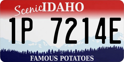 ID license plate 1P7214E