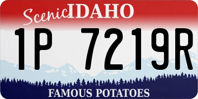 ID license plate 1P7219R