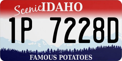 ID license plate 1P7228D