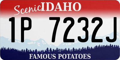 ID license plate 1P7232J