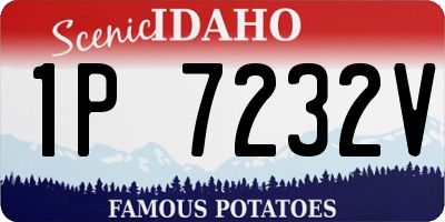 ID license plate 1P7232V
