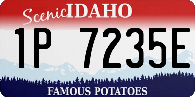 ID license plate 1P7235E