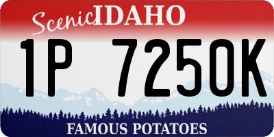 ID license plate 1P7250K