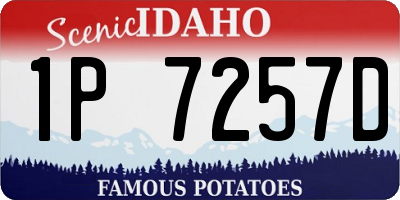 ID license plate 1P7257D