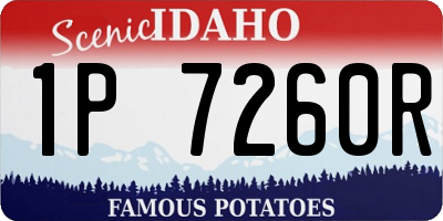 ID license plate 1P7260R