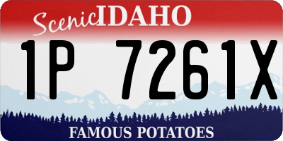 ID license plate 1P7261X
