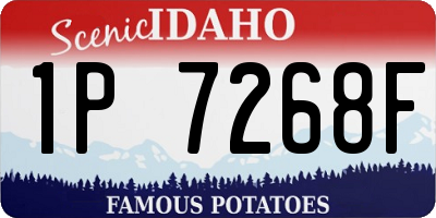 ID license plate 1P7268F