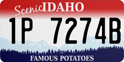 ID license plate 1P7274B