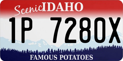 ID license plate 1P7280X