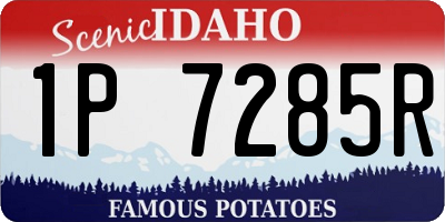 ID license plate 1P7285R