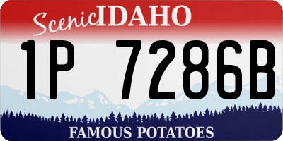 ID license plate 1P7286B
