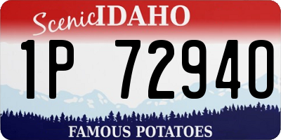 ID license plate 1P7294O