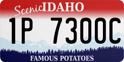 ID license plate 1P7300C