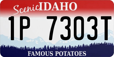 ID license plate 1P7303T