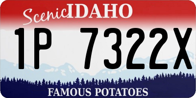 ID license plate 1P7322X
