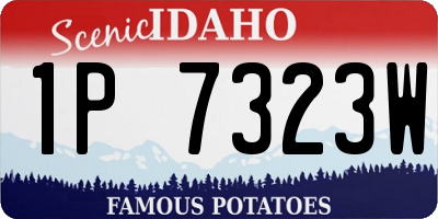 ID license plate 1P7323W
