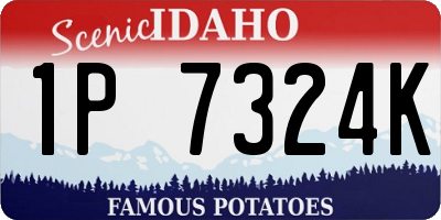 ID license plate 1P7324K