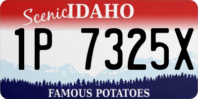 ID license plate 1P7325X