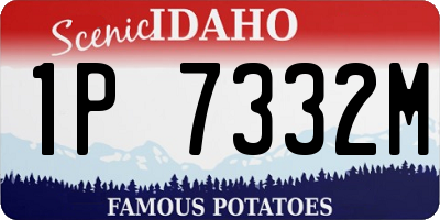ID license plate 1P7332M