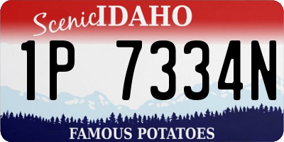ID license plate 1P7334N
