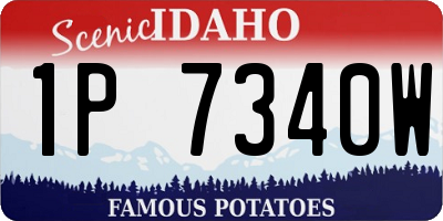 ID license plate 1P7340W