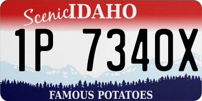 ID license plate 1P7340X
