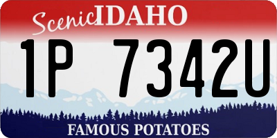 ID license plate 1P7342U