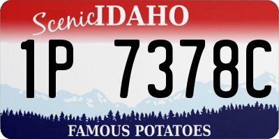 ID license plate 1P7378C