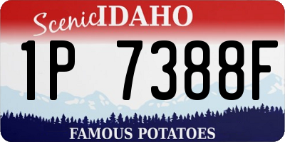 ID license plate 1P7388F