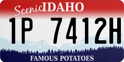 ID license plate 1P7412H