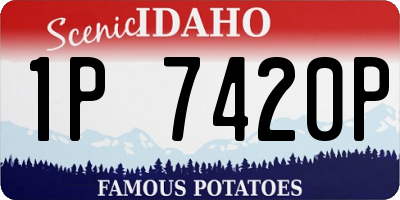 ID license plate 1P7420P