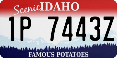 ID license plate 1P7443Z