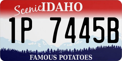 ID license plate 1P7445B