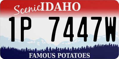 ID license plate 1P7447W