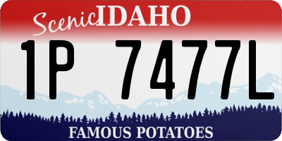 ID license plate 1P7477L