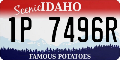 ID license plate 1P7496R
