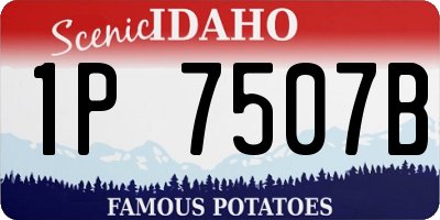 ID license plate 1P7507B