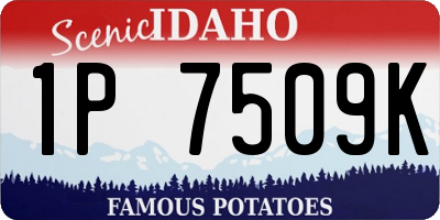 ID license plate 1P7509K