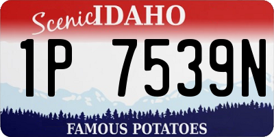 ID license plate 1P7539N
