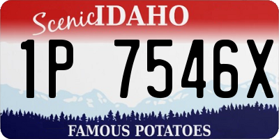 ID license plate 1P7546X