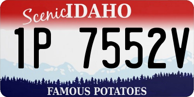 ID license plate 1P7552V