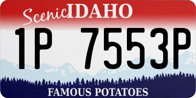 ID license plate 1P7553P