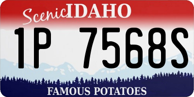 ID license plate 1P7568S