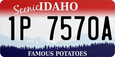 ID license plate 1P7570A