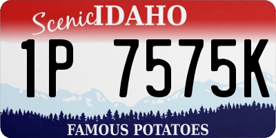 ID license plate 1P7575K