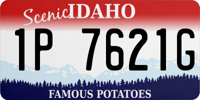 ID license plate 1P7621G