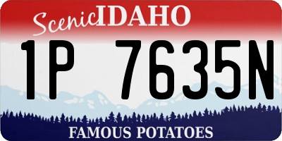 ID license plate 1P7635N