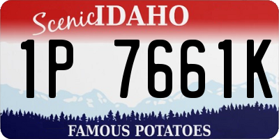 ID license plate 1P7661K