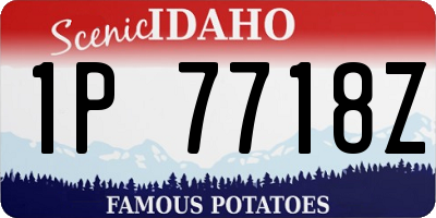 ID license plate 1P7718Z