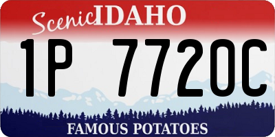 ID license plate 1P7720C